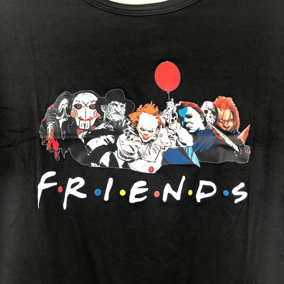 Halloween classic horror/scary characters friends t-shirt - Picture 2 of 3